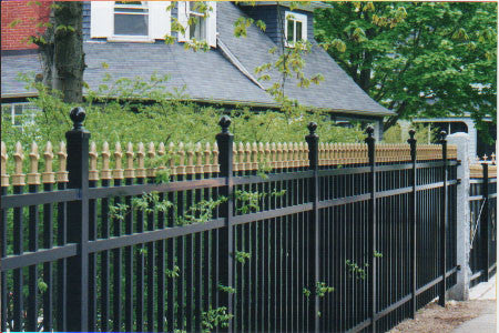 Aluminum Metal Fencing Style No. 111 with Majestic Finials